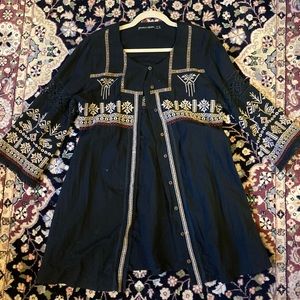 Gudrun Sjoden Embroidered Tunic Size M